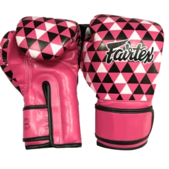 MUAY THAI MICROFIBER BOXING GLOVES FAIRTEX BGV14 - ART PRISM 1964 PINK