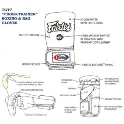 MUAY THAI BAG & BOXING GLOVES FAIRTEX TGT7 CROSS TRAINER - WHITE -Boxing Club Store BOXINGGLOVESTGT7WHITE 4