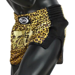 MUAY THAI SHORTS FAIRTEX SLIM CUT BS1709 LEOPARD -Boxing Club Store BS1709 Fairtex Leopard Slim Cut Muay Thai Shorts3