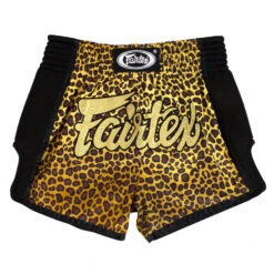 MUAY THAI SHORTS FAIRTEX SLIM CUT BS1709 LEOPARD -Boxing Club Store BS1709 Fairtex Leopard Slim Cut Muay Thai Shorts4