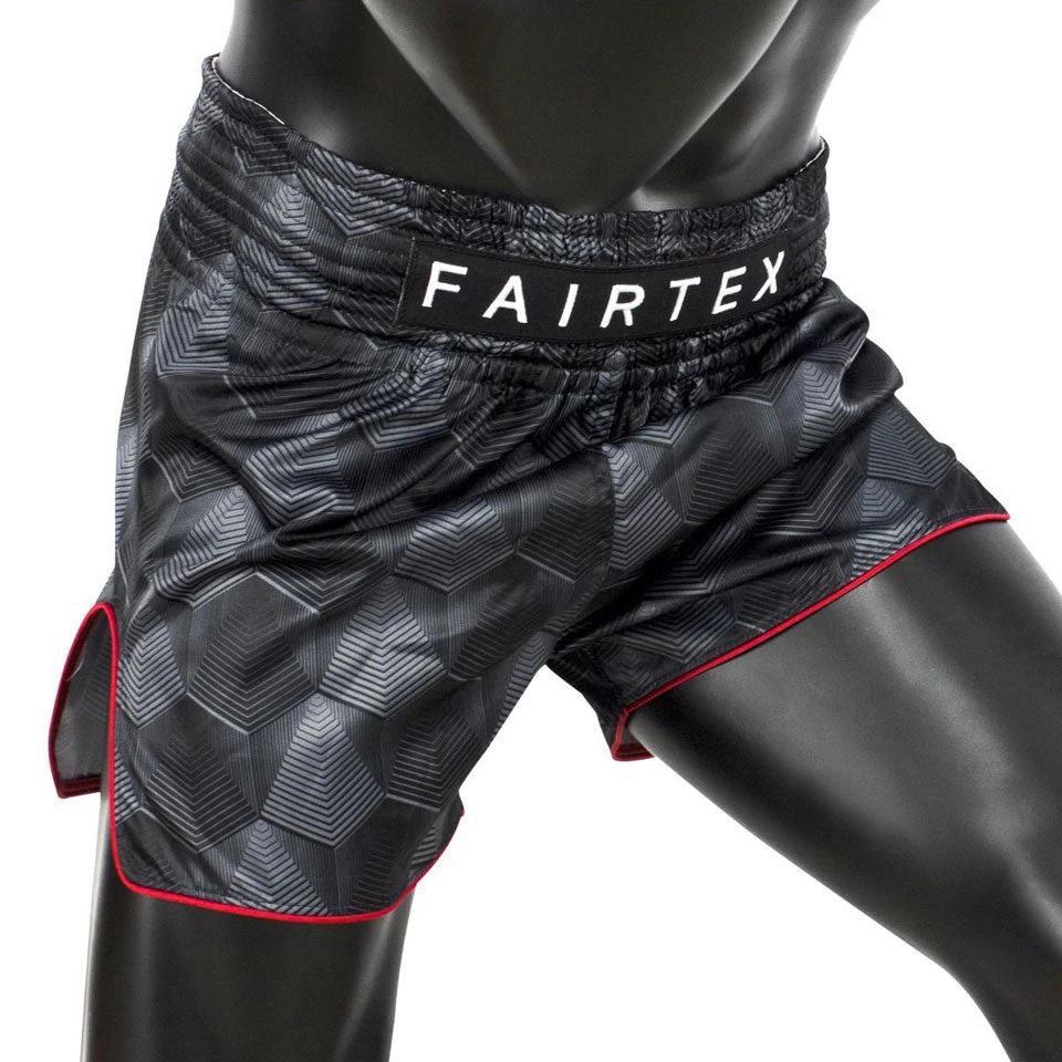 MUAY THAI SHORTS BY FAIRTEX BS1901 STEALTH BLACK 2 MUAY THAI SHORTS BY FAIRTEX BS1901 STEALTH BLACK - Image 2