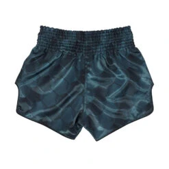 MUAY THAI SHORTS BY FAIRTEX BS1902 STEALTH NAVY BLUE -Boxing Club Store BS1902 Fairtex Green Stealth Muaythai Shorts3