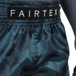 MUAY THAI SHORTS BY FAIRTEX BS1902 STEALTH NAVY BLUE -Boxing Club Store BS1902 Fairtex Green Stealth Muaythai Shorts4