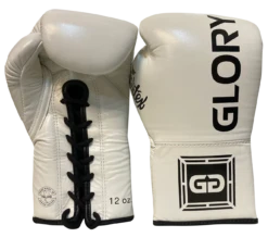 FAIRTEX BOXING GLOVES BGLG1 LACE-UP GLORY MUAY THAI - WHITE