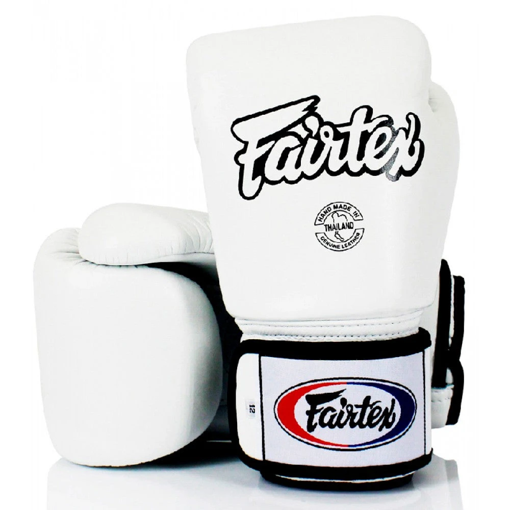 MUAY THAI BOXING GLOVES FAIRTEX - BGV1 WHITE 1 MUAY THAI BOXING GLOVES FAIRTEX - BGV1 WHITE