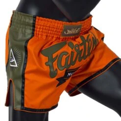 MUAY THAI SHORTS FAIRTEX SLIM CUT BS1705 ORANGE -Boxing Club Store Fairtex muay thai shorts bs1705 2