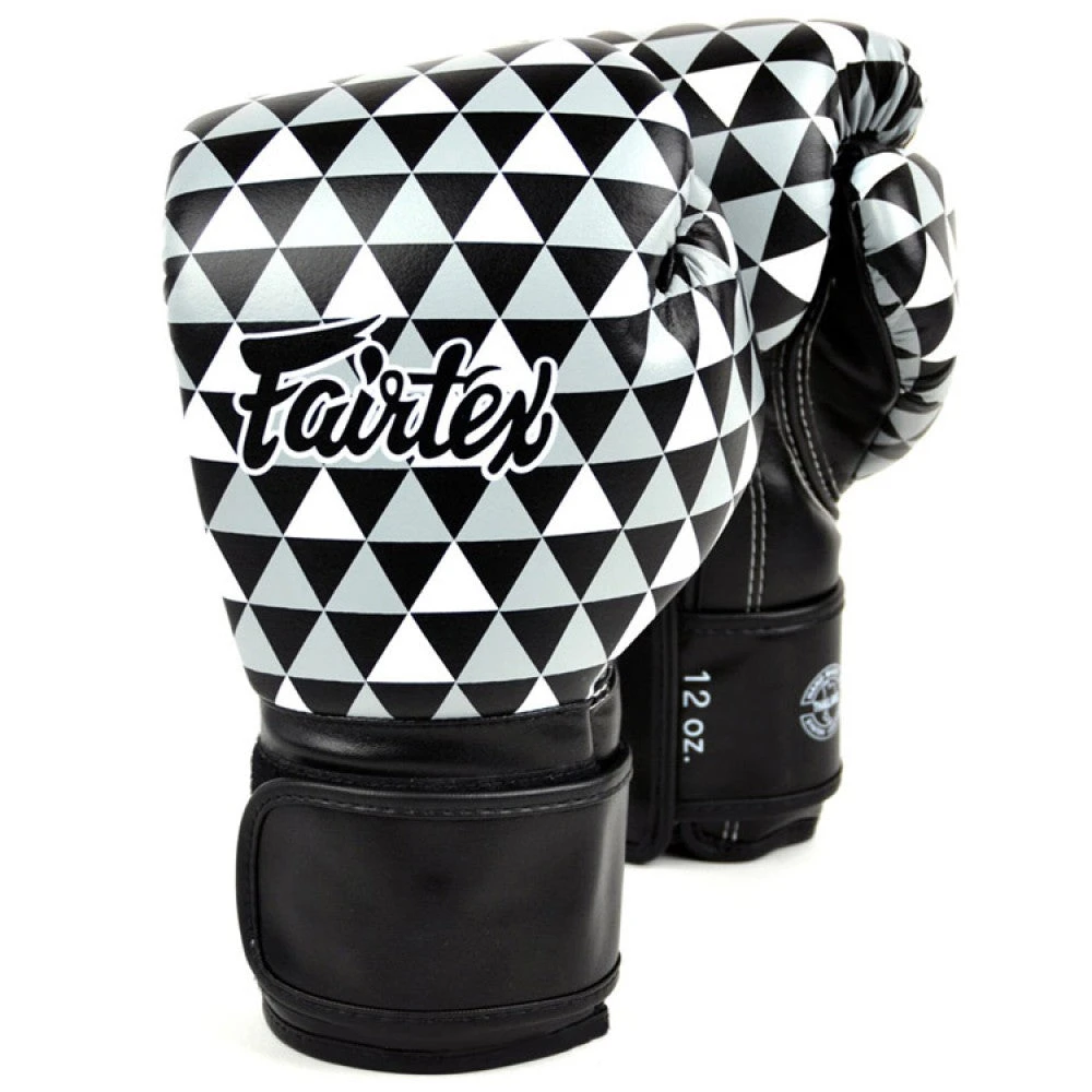 MUAY THAI MICROFIBER BOXING GLOVES FAIRTEX BGV14 - BLACK PRISM 1 MUAY THAI MICROFIBER BOXING GLOVES FAIRTEX BGV14 - BLACK PRISM