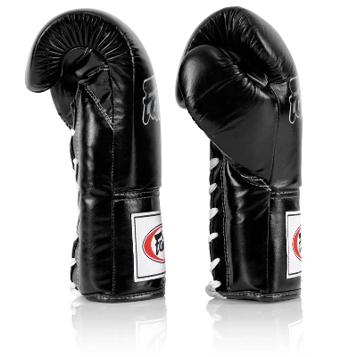Fairtex BGL6 Pro Leather Laced Competition Gloves - Locked Thumb For Muay Thai And Boxing 3 Fairtex BGL6 Pro Leather Laced Competition Gloves - Locked Thumb For Muay Thai And Boxing - Image 3