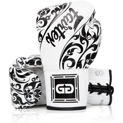 Fairtex Glory BGLG2 Laced White Kick Boxing Glove 5 Fairtex Glory BGLG2 Laced White Kick Boxing Glove - Image 5