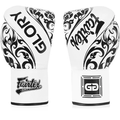 Fairtex Glory BGLG2 Laced White Kick Boxing Glove 3 Fairtex Glory BGLG2 Laced White Kick Boxing Glove - Image 3