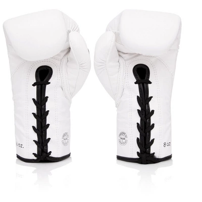 Fairtex Glory BGLG1 Laced White Kickboxing Glove 1 Fairtex Glory BGLG1 Laced White Kickboxing Glove