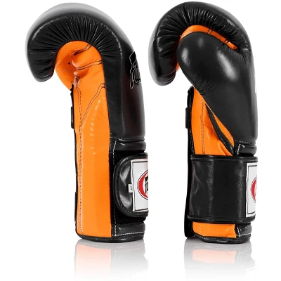 Fairtex BGV9 Mexican Style Black Orange Muay Thai Boxing Glove - Heavy Hitter 4 Fairtex BGV9 Mexican Style Black Orange Muay Thai Boxing Glove - Heavy Hitter - Image 4