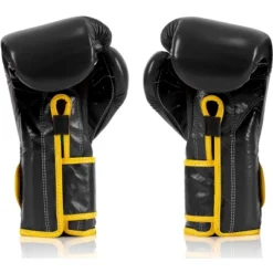 Fairtex BGV9 Mexican Style Black Yellow Piping Muay Thai Boxing Glove - Heavy Hitter