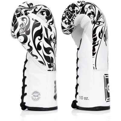 Fairtex Glory BGLG2 Laced White Kick Boxing Glove 4 Fairtex Glory BGLG2 Laced White Kick Boxing Glove - Image 4