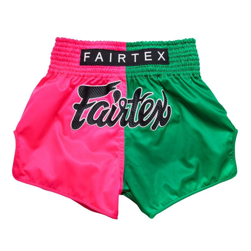 MUAY THAI SHORTS BY FAIRTEX BS1911 FIGHTER PINK GREEN 4 MUAY THAI SHORTS BY FAIRTEX BS1911 FIGHTER PINK GREEN - Image 4