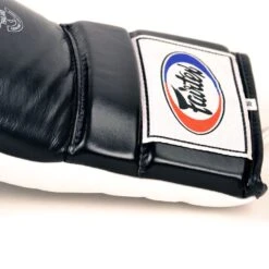 BGL3 Fairtex Black-White Lace-up Sparring Gloves -Boxing Club Store bgl3 fairtex black white lace up sparring gloves 228524