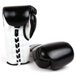 New Products -Boxing Club Store bgl3 fairtex black white lace up sparring gloves 315226