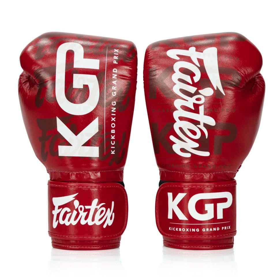BGV Fairtex X KGP Red Velcro Boxing Gloves 2 BGV Fairtex X KGP Red Velcro Boxing Gloves - Image 2