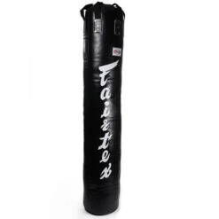 Fairtex 6ft Banana Kick Bag Black - Filled 45kg