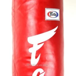 Fairtex 6ft Red Banana Kick Bag - Filled 45kg -Boxing Club Store fairtex 6ft red banana kick bag filled 45kg 133418