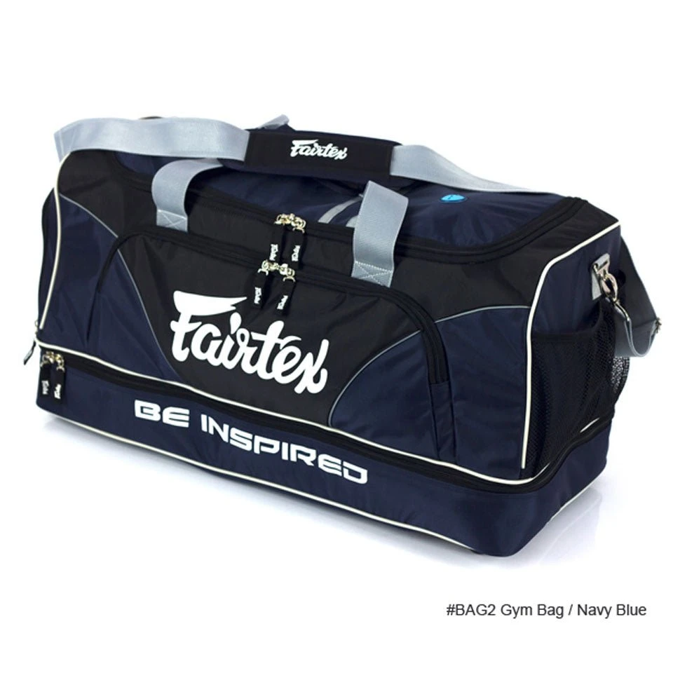 Fairtex BAG2 Navy Blue Heavy Duty Gym Bag 1 Fairtex BAG2 Navy Blue Heavy Duty Gym Bag
