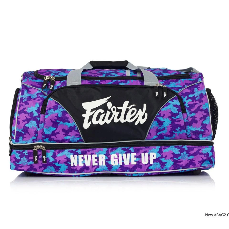 Fairtex BAG2 Purple Camo Heavy Duty Gym Bag 1 Fairtex BAG2 Purple Camo Heavy Duty Gym Bag