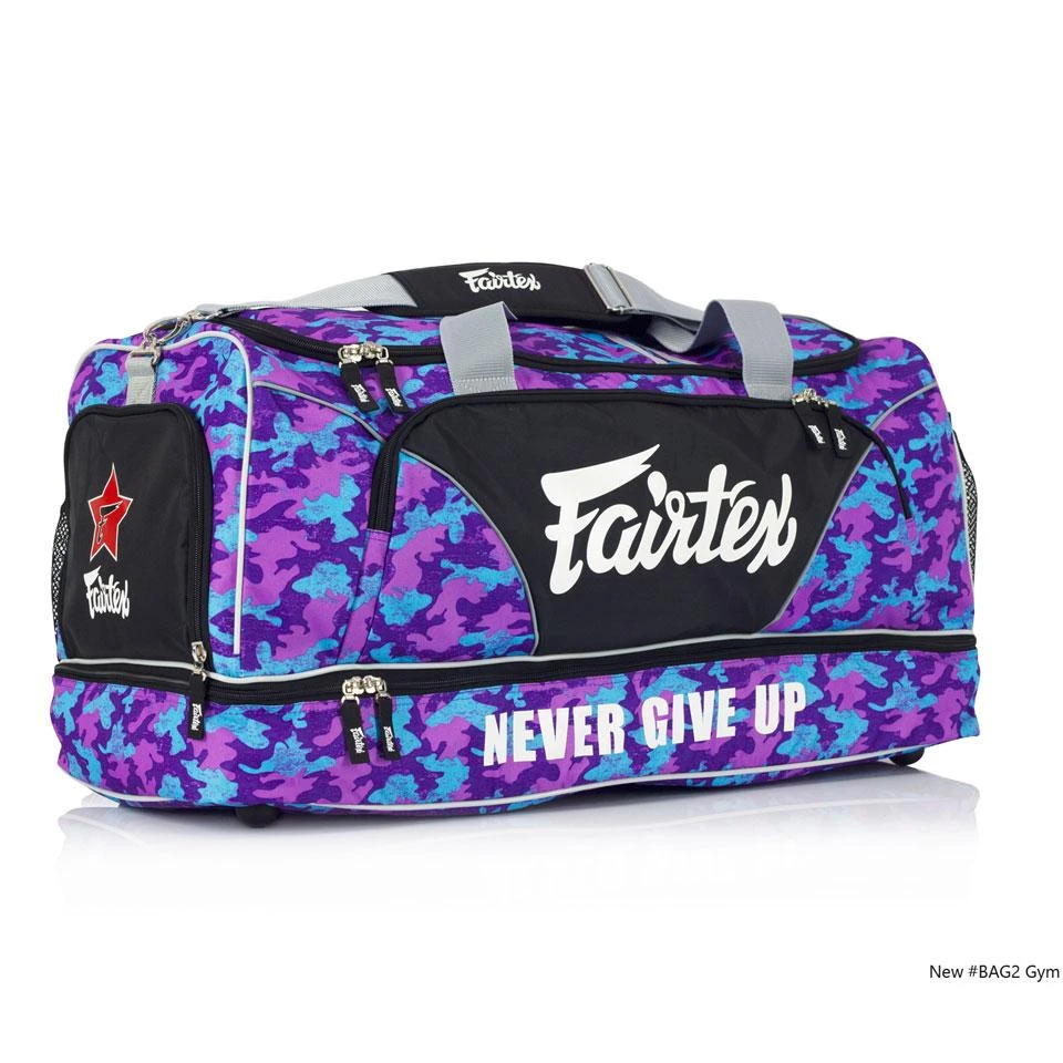 Fairtex BAG2 Purple Camo Heavy Duty Gym Bag 3 Fairtex BAG2 Purple Camo Heavy Duty Gym Bag - Image 3