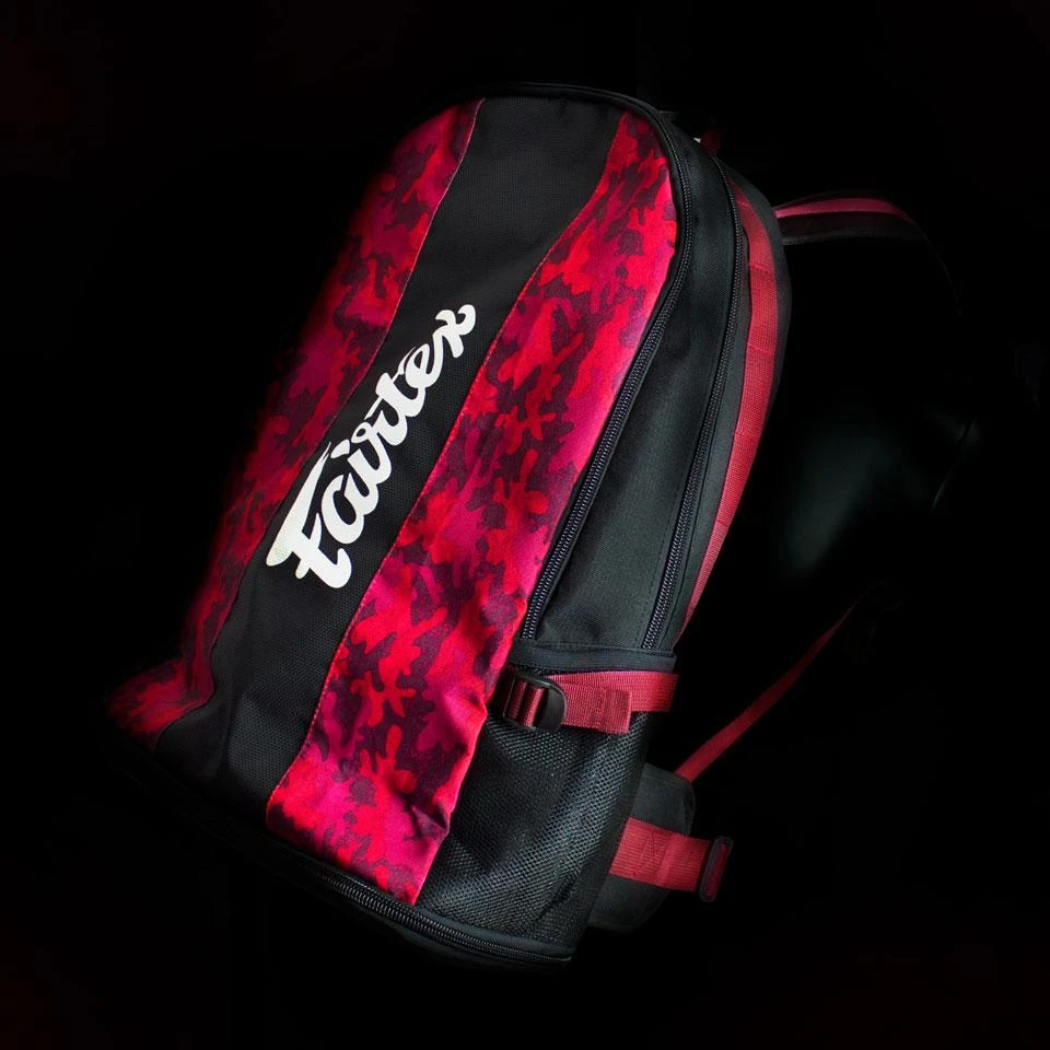 Fairtex BAG4 Red Camo Rucksack Gym Bag 2 Fairtex BAG4 Red Camo Rucksack Gym Bag - Image 2