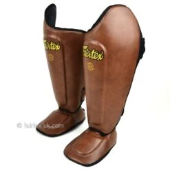 Fairtex Shin Guard SP8 Vintage Brown -Boxing Club Store fairtex shin guard sp8 vintage brown 126835