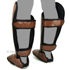 Fairtex Shin Guard SP8 Vintage Brown -Boxing Club Store fairtex shin guard sp8 vintage brown 892259