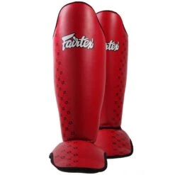 Fairtex Shin Guards - Competition Red -Boxing Club Store fairtex shin guards competition red 852196