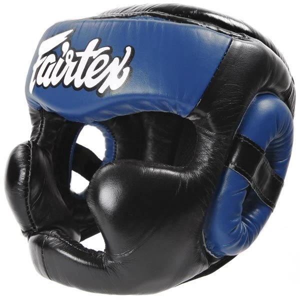 Fairtex Ultimate Full Coverage Headguard - Black And Blue 1 Fairtex Ultimate Full Coverage Headguard - Black And Blue