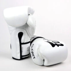 Fairtex X Glory Velcro Boxing Gloves - White -Boxing Club Store fairtex x glory velcro boxing gloves white 158467
