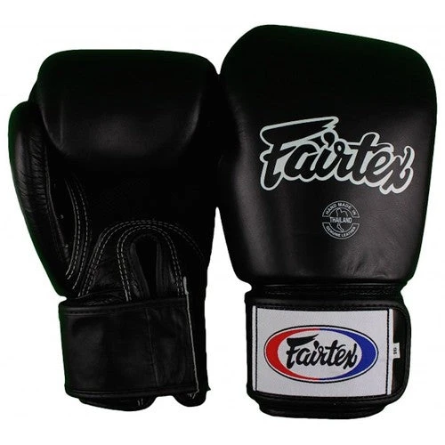 MUAY THAI BOXING GLOVES FAIRTEX BREATHABLE - BGV1 BR BLACK 1 MUAY THAI BOXING GLOVES FAIRTEX BREATHABLE - BGV1 BR BLACK