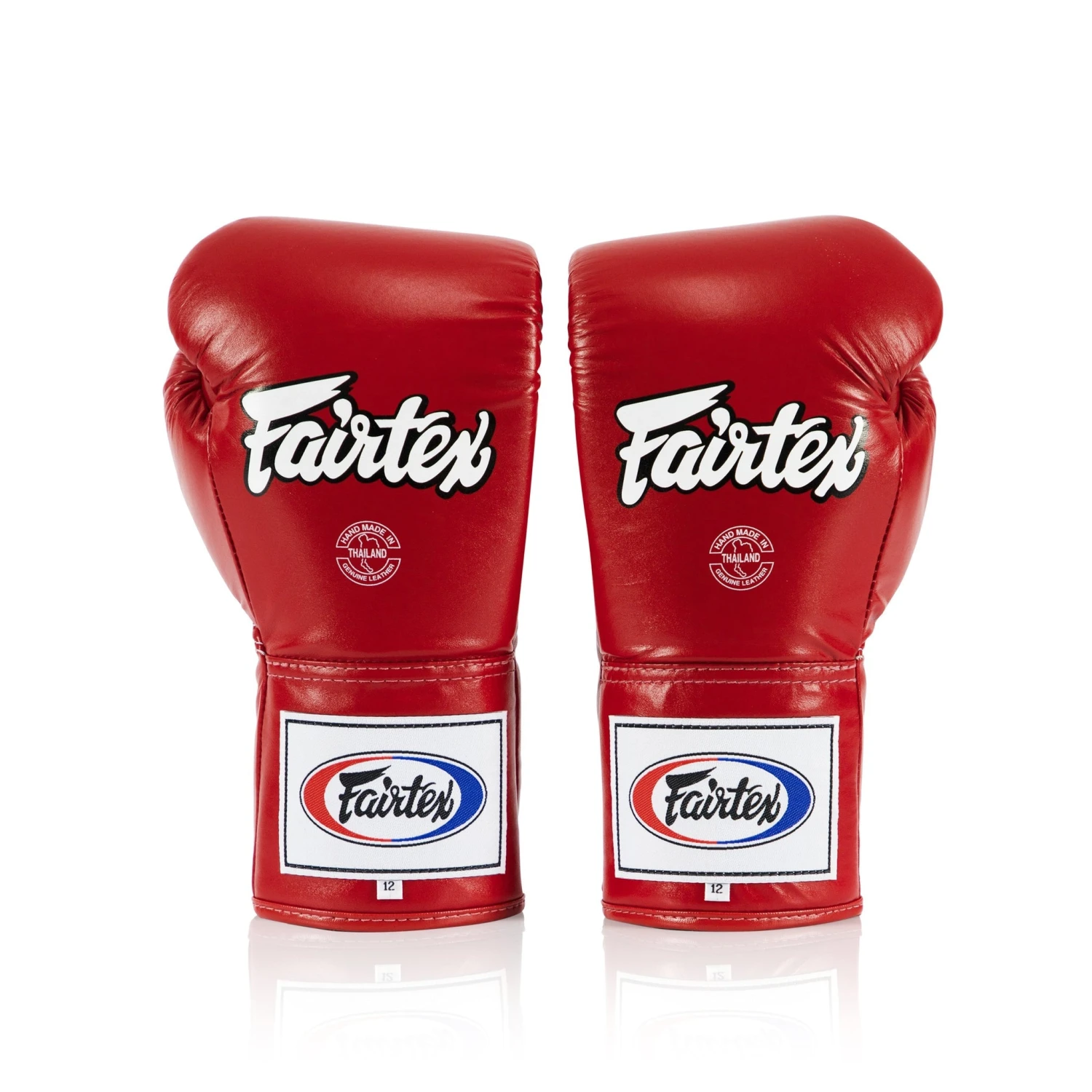 MUAY THAI BOXING GLOVES LACE-UP COMPETITION GLOVES FAIRTEX - BGL6 RED 1 MUAY THAI BOXING GLOVES LACE-UP COMPETITION GLOVES FAIRTEX - BGL6 RED