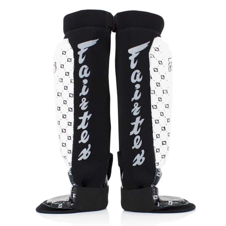 SP6 Fairtex White-Black MMA Style Shin Pads 3 SP6 Fairtex White-Black MMA Style Shin Pads - Image 3